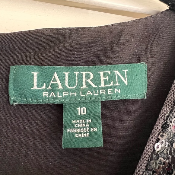 Ralph Lauren Black Sequin Keyhole Sheath
Faux Wrap Ruche Long Sleeve Dress - Picture 10 of 11